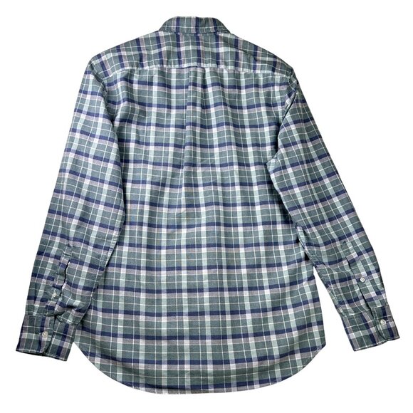 J.Crew Flex Oxford Plaid Shirt M Classic Fit Blue Button Down Casual Flannel NEW - Picture 5 of 8